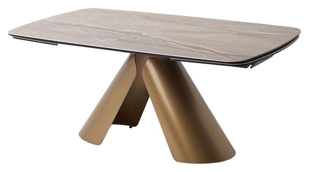 Стол М-City DISAUR Кальдерон (Calderon) 180 Кордильеры (Gloss Grand Cordillera), Бронзовый Винтажный