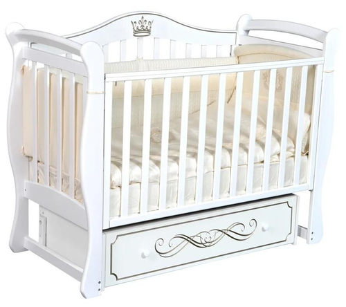 Детская кроватка Антел Julia-11 универсальный маятник белый