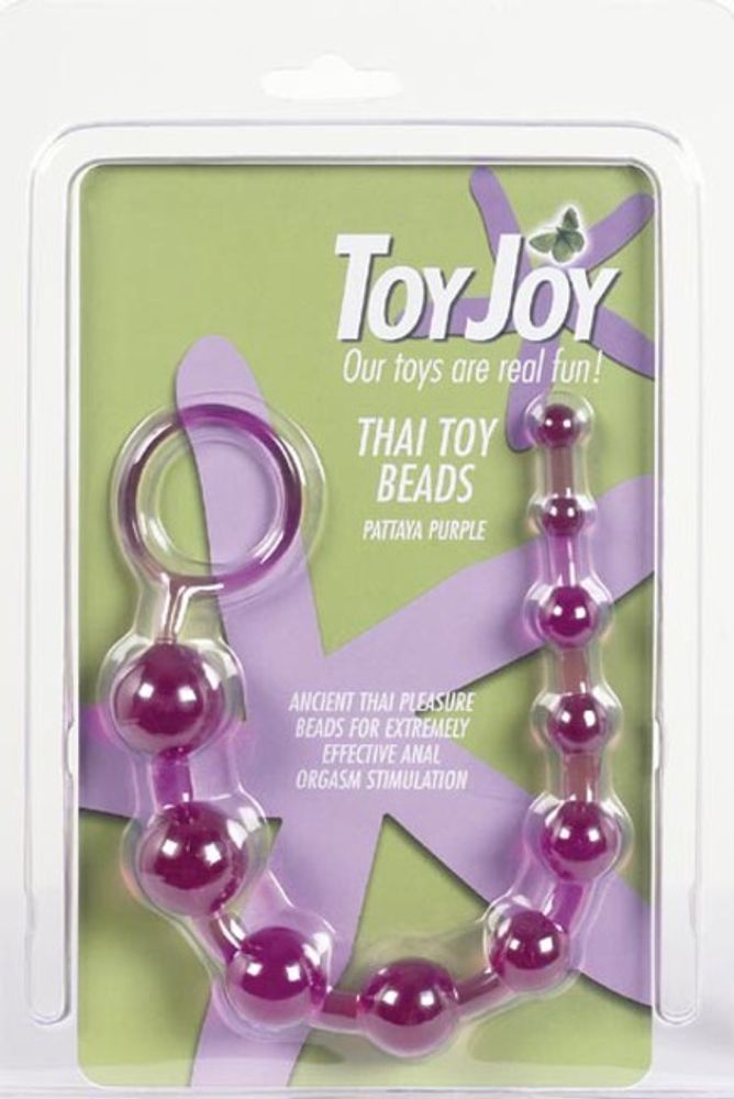 Анальная цепочка из шариков THAI TOY BEADS (Цвет: фиолетовый)