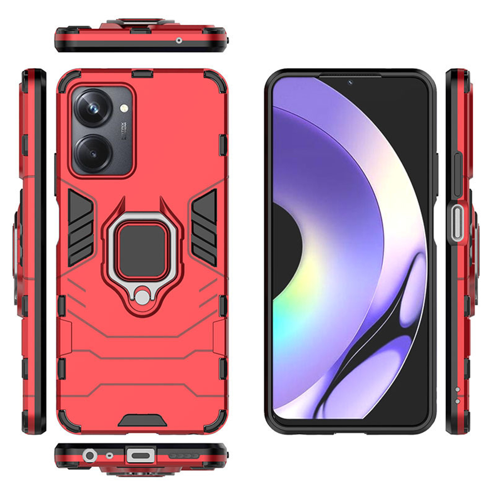 Противоударный чехол с кольцом Panther Case для Realme 10 Pro 5G