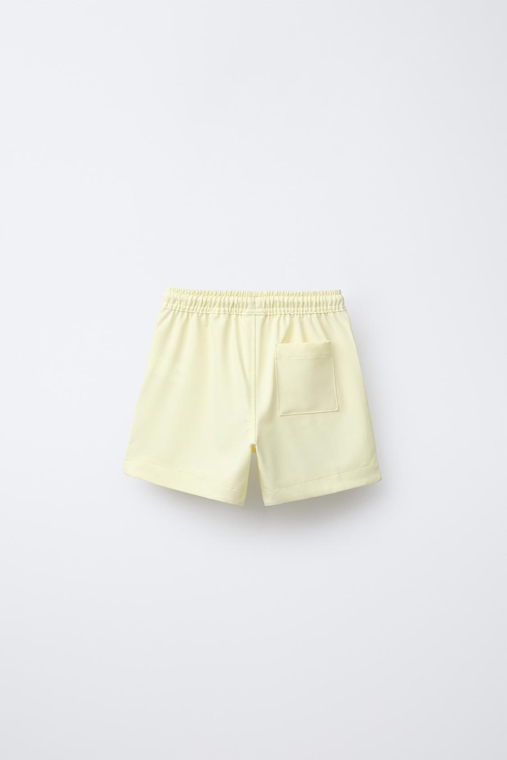 ZARA ТЕХНОЛОГИЧНЫЕ ШОРТЫ-БЕРМУДЫ С ЛОГОТИПОМ, ЖЕЛТЫЙ