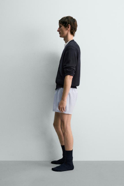 ZARA НАБОР ИЗ ДВУХ ТРУСОВ-БОКСЕРОВ ИЗ ПОПЛИНА В КОНТРАСТНУЮ ПОЛОСКУ, РАЗНОЦВЕТНЫЙ