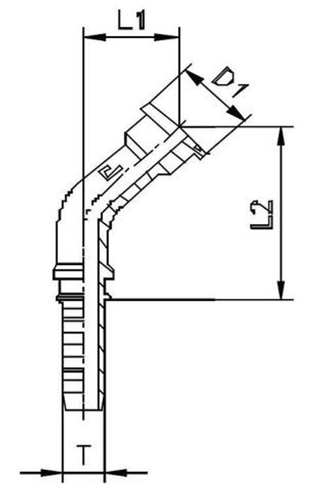 Фитинг DN 38 SFS 1.1/2 63.5 (45) CAST