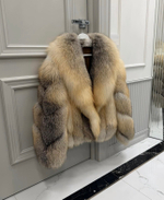 Шуба из лисы GOLDEN FOX 60см рукав «косичка»