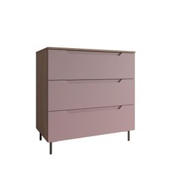 МС Роза Комод 900 Орех Франклин/Тренто Пудра Скин, ДСВ Мебель