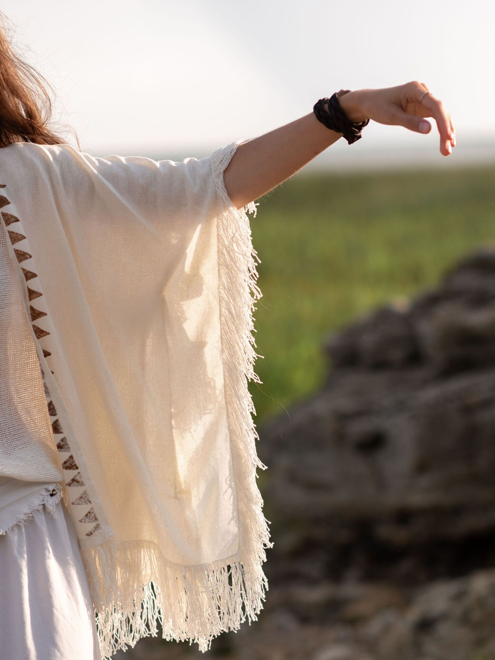 Накидка короткая с бахромой Tribal