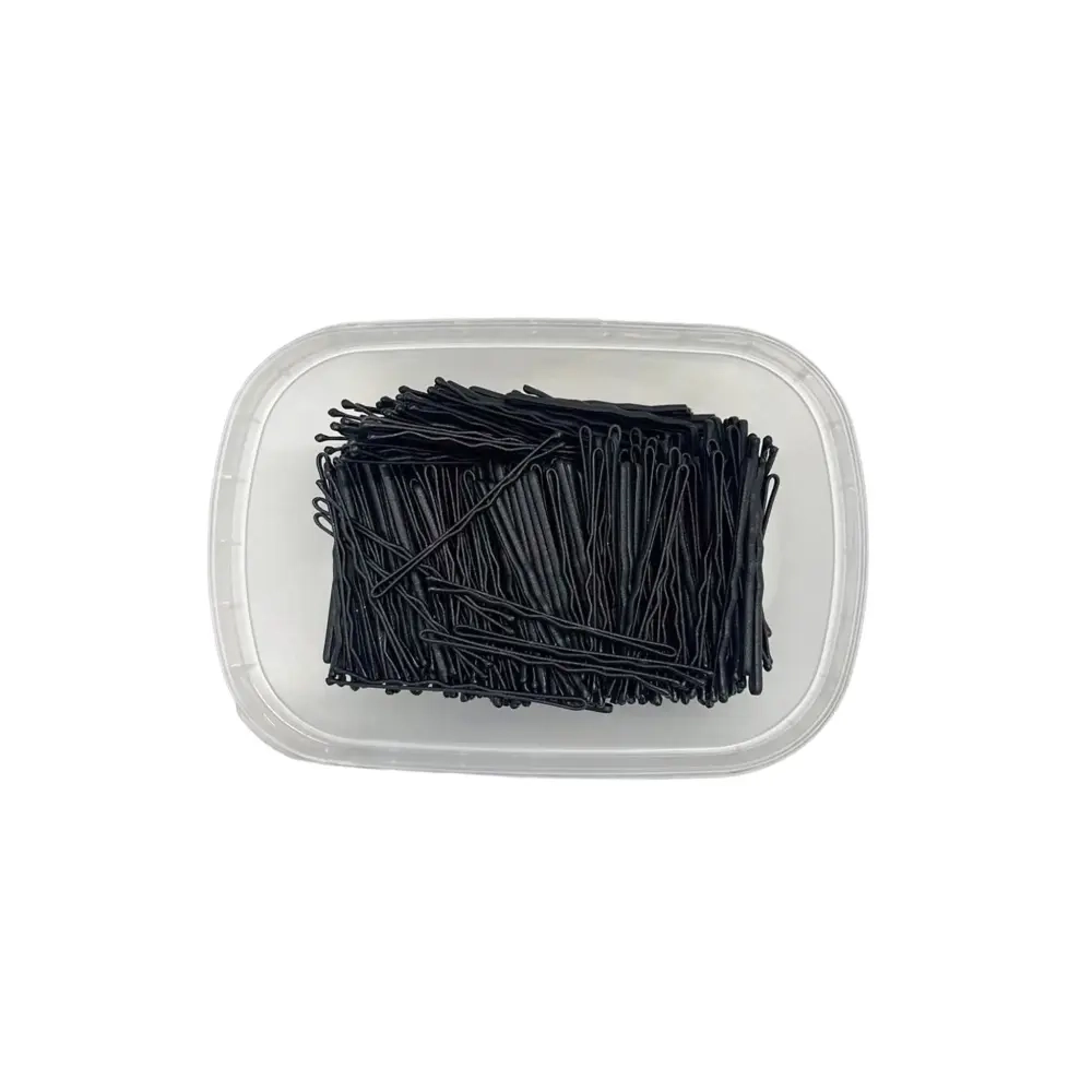 Невидимки Ставвер черные волнистые 60мм 500гр/уп