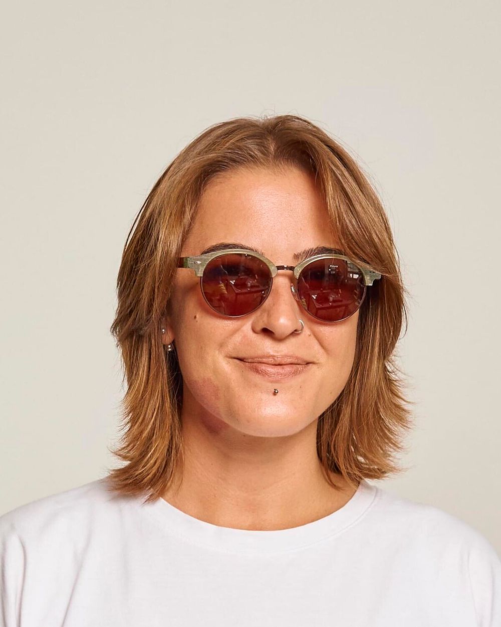 Очки солнцезащитные Spunky Jerry 6 Green wood. dark brown