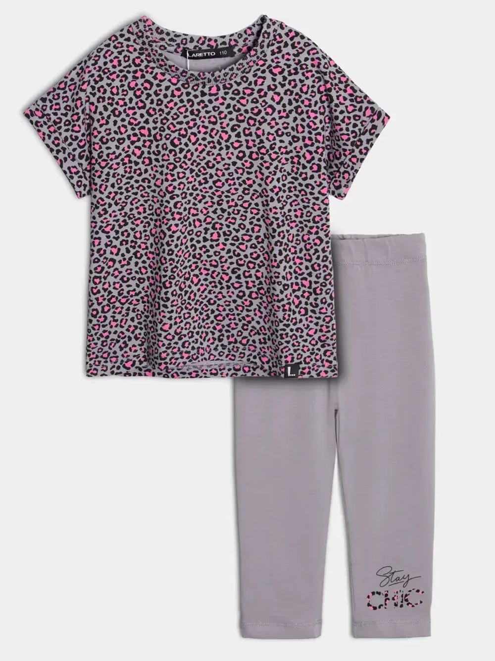 Костюм для девочки летний, футболка и бриджи