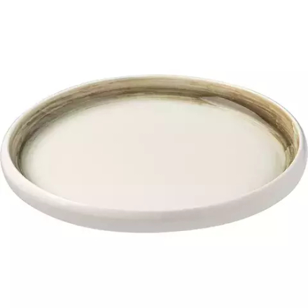 Тарелка «Айсио» с высоким бортом фарфор ,H=33,L=252,B=238мм белый,серый