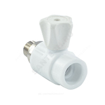 Кран шаровой PP-R белый Дн 20х1/2" НР прямой для радиатора VALFEX 10149020
