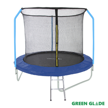 Батут уличный Green Glade с сеткой и лестницей 8-футовый
