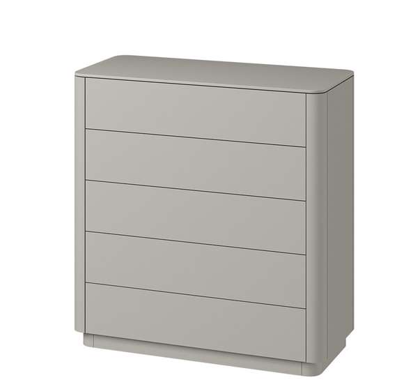 Комод Tammi 5 ящиков ширина 100 см (серо-бежевый)