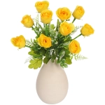 Искусственные цветы «Розовый букет» 42см 10 цветков желтые