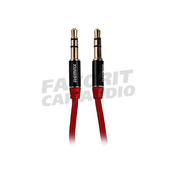Кабель AUX, Jack 3,5mm(m) - Jack 3,5mm(m) Remax L200, 2.0м, круглый, силикон, цвет: красный