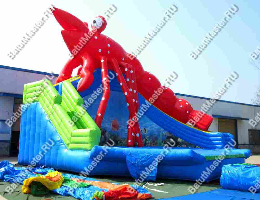 Наземный надувной аквапарк «Аквасфера-2», бассейн с круглым бортом и горкой 27*20*8 м