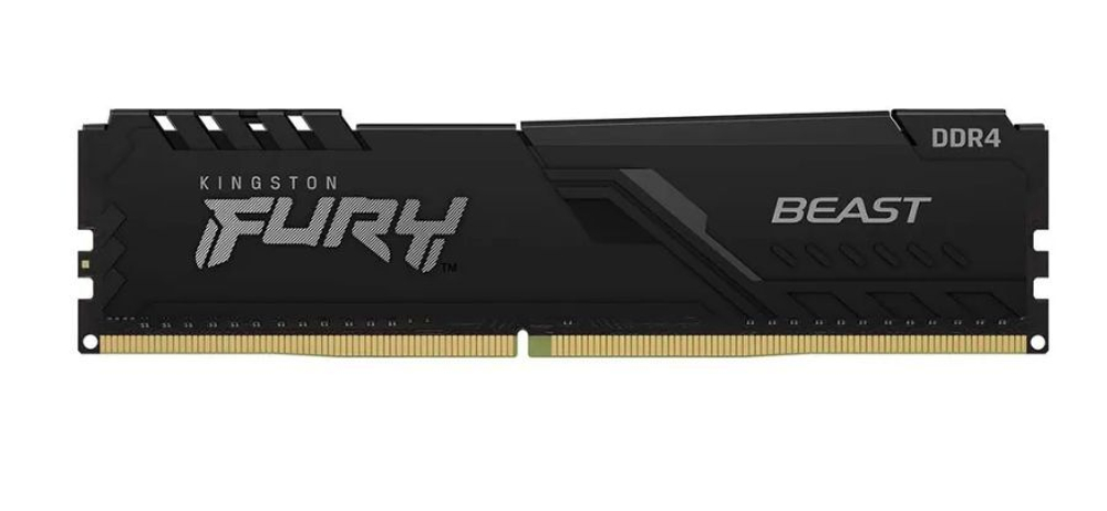 Kingston Оперативная память 8GB FURY Beast DDR4 (KF432C16BB/8), 3200MHz, с радиатором