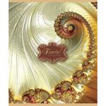 Тетрадь 48 л. кл. скреп. ФРАКТАЛ А5 мел. карт. тисн. фольгой, твин, офс.