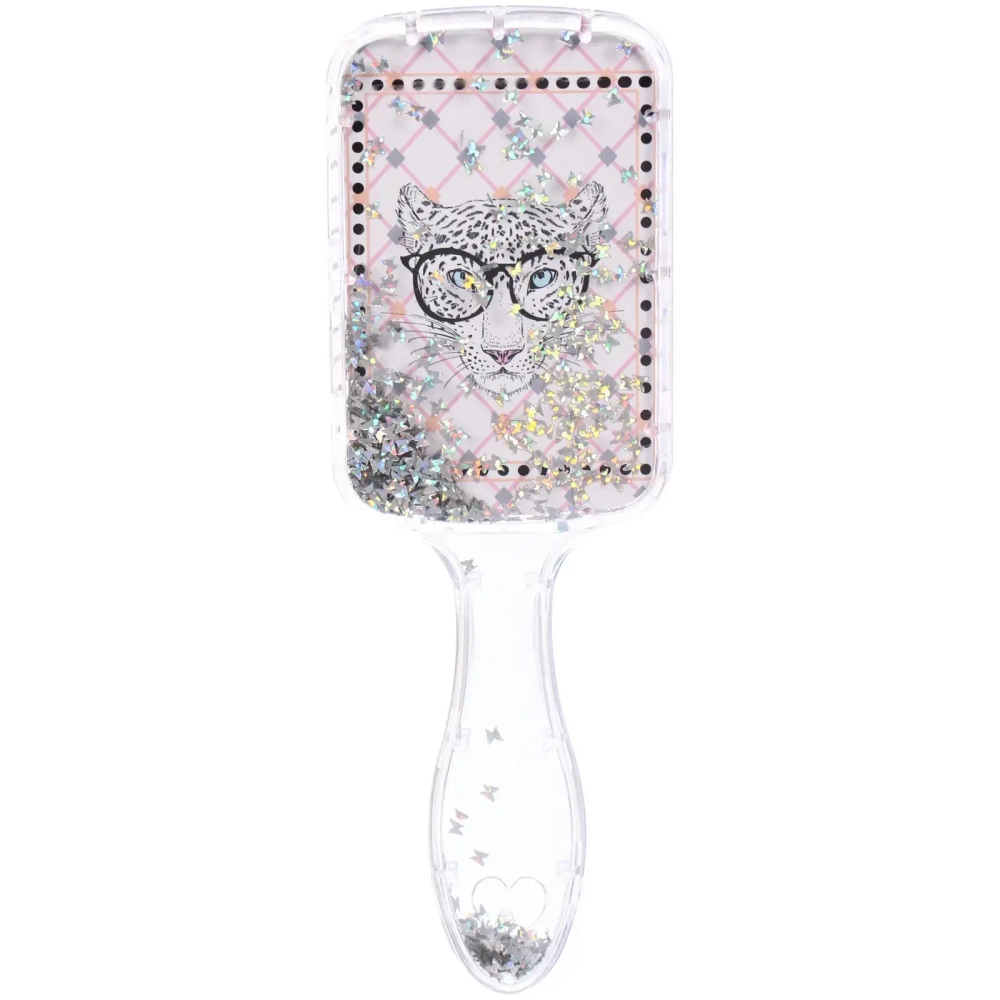 Расческа массажная прямоугольная «ЭЙФОРИЯ», микс 4 дизайна, 23*8,5см (PVC подвес)