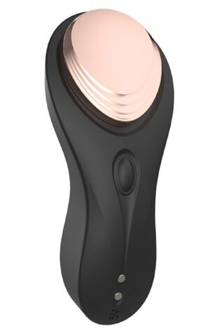 Черная вибровкладка в трусики - 9,3 см.