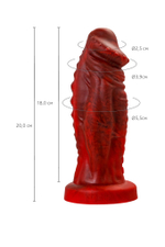 Силиконовый вибратор Monster Saur - 20 см.