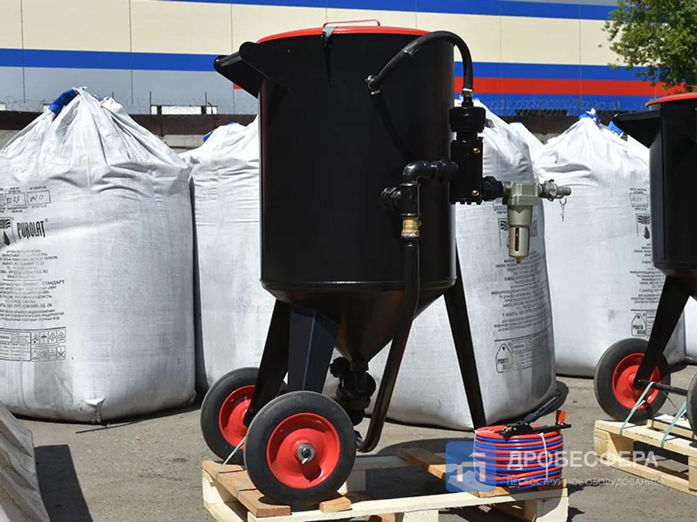 Пескоструйный аппарат PST-PS-200-3 с рукавом TWIN 20 метров с универсальным дозатором