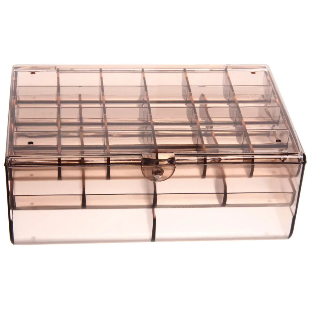 Органайзер для хранения «ТАРТИ ТАН», цвет прозрачный, три отделения13*18.5*7.7см (упаковка коробка)