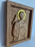 Освященная Икона Св. мученика Трифона 14х17.5см дуб