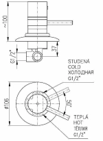 Смеситель для душа Rav-Slezak TERMOSTAT DT283CMAT