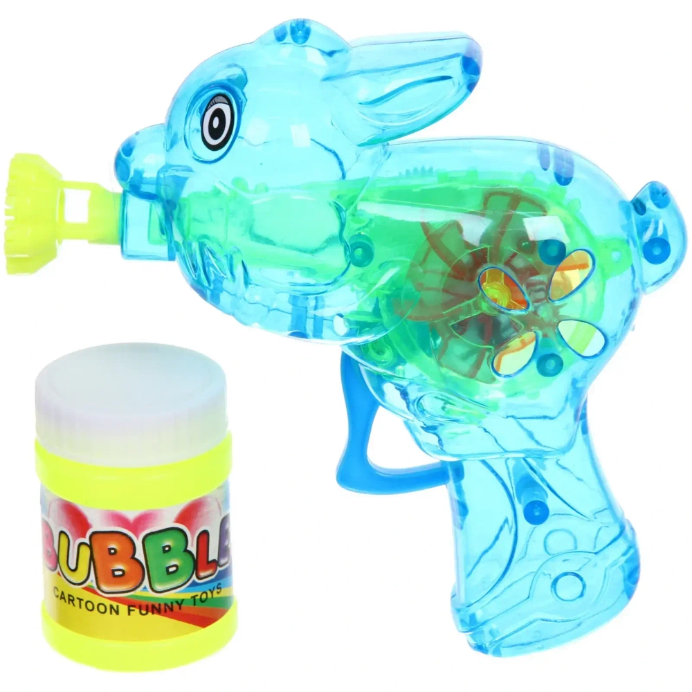 Мыльные пузыри «Зайчишка» пистолет 13*12 см, 50 мл, с подсветкой, цвет микс