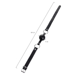 Черный кляп-шар 4см на кожаных ремешках ToyFa Anonymo 310304