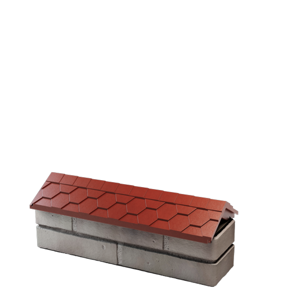 Парапет полимеркомпозитный Everest 130*510 (0,5 кирпич) красный