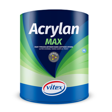 VITEX ACRYLAN MAX - инновационная акриловая матовая нано-краска высокой прочности. Длительный срок службы. Стойкость к выгоранию цветов и загрязнению фасадов. Водоотталкивающая способность и паропроницаемость в условиях влажного климата. Отличная адгезия.
