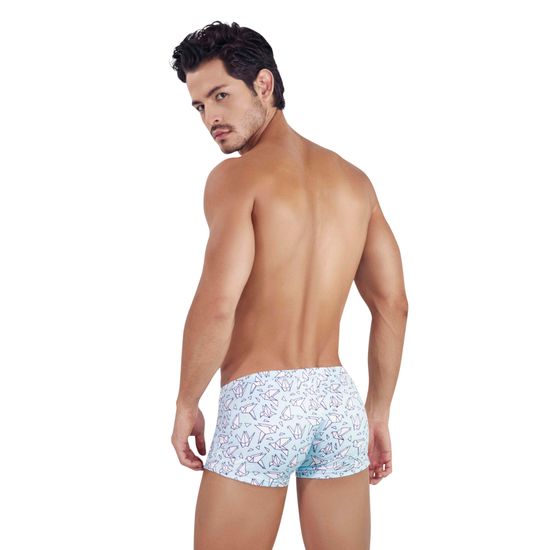 Мужские трусы хипсы голубые с принтом Clever FIGURE TRUNKS 145807