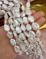 Жемчуг натуральный барочный 13x16мм, 6А (1/2 нити)