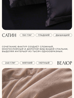 Комплект постельного белья Сатин Velvet Premium/Вельвет Премиум с Одеялом VP009