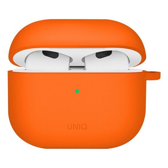 Чехол Uniq Nexo Liquid silicone +carabin +Sports ear hooks для Airpods 4 Volt Orange (AIRPODS(2024)-NEXVORG)