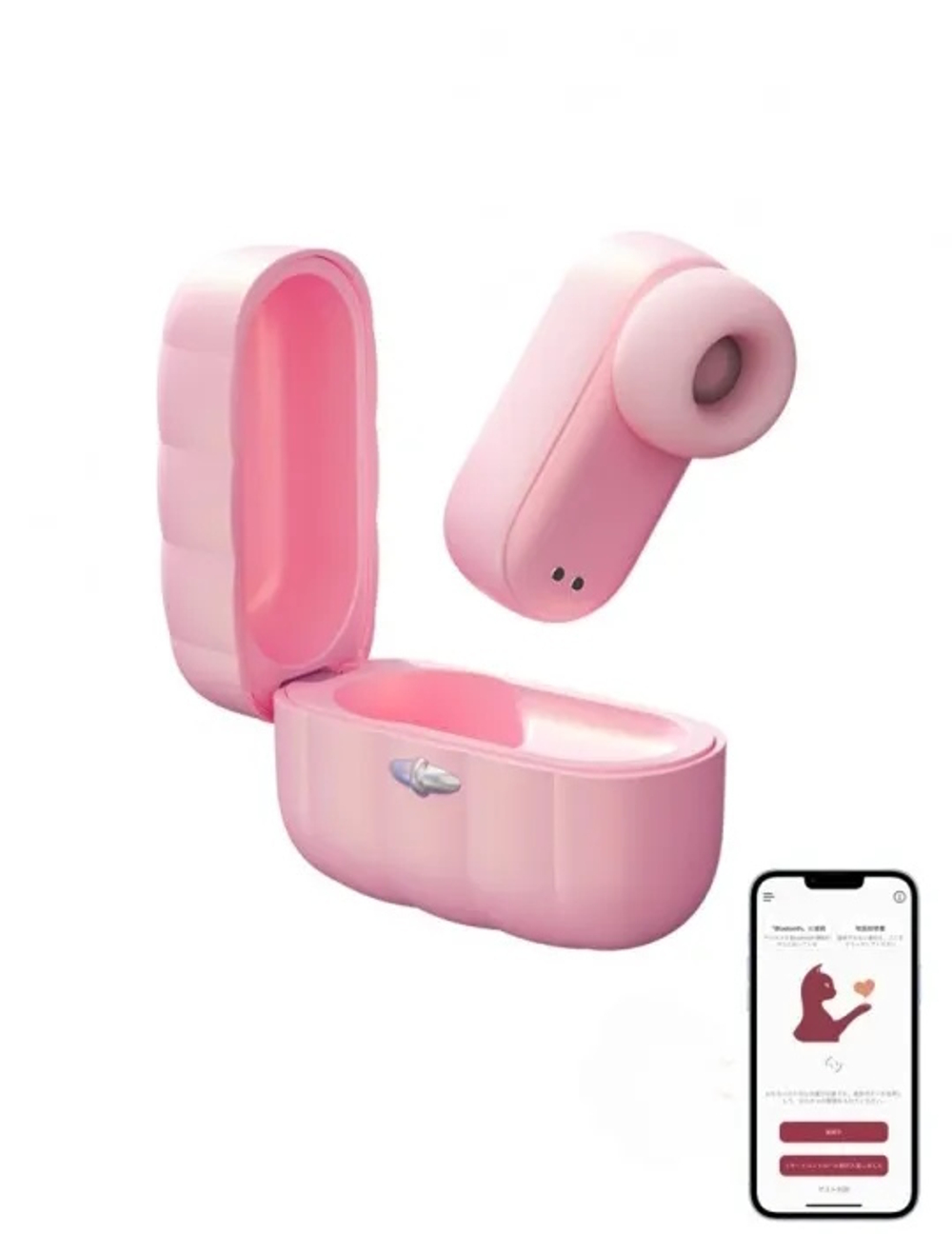 Вакуумный стимулятор BeYourLover Alggie Earphone в виде наушника с управлением через приложение