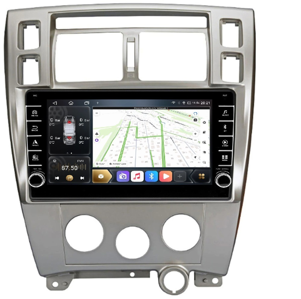 Магнитола для Hyundai Tucson 2004-2009 - Carmedia OL-1725-2 Android 12, TS10, CarPlay, 4G SIM-слот