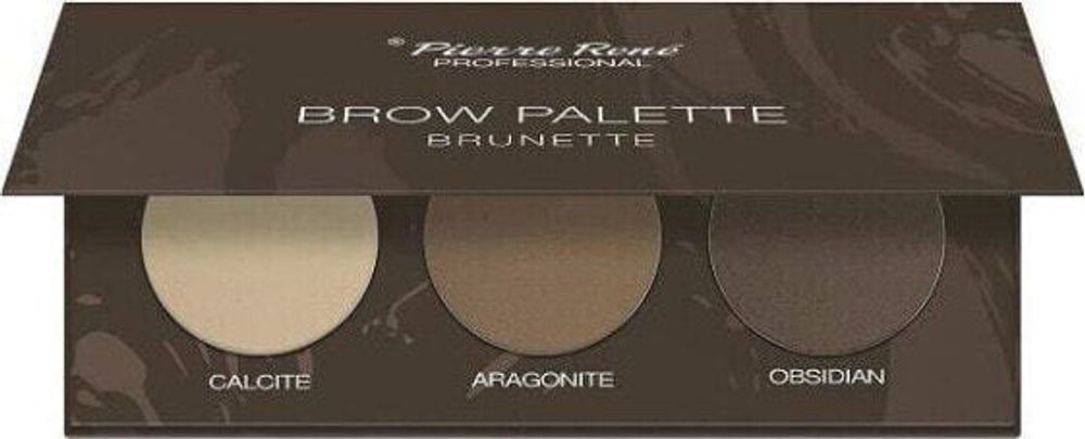 Тушь и гель для бровей Pierre Rene Brow Palette paletka cieni do brwi 03 Brunette