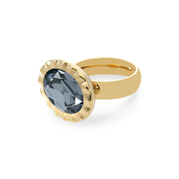 Кольцо Qudo TIVOLA UNICA big (G/P) Crystal silver night 54 687538 размер 17,2