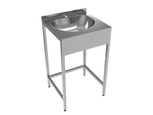 Рукомойник напольный РН Люкс 500/304, 500х450х860 мм, с бортом и отверстием