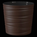 Кашпо для цветов пластиковое 8л d-26см «Модерн Мини» Темно-коричневый