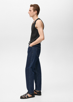 Майка в рубчик slim fit