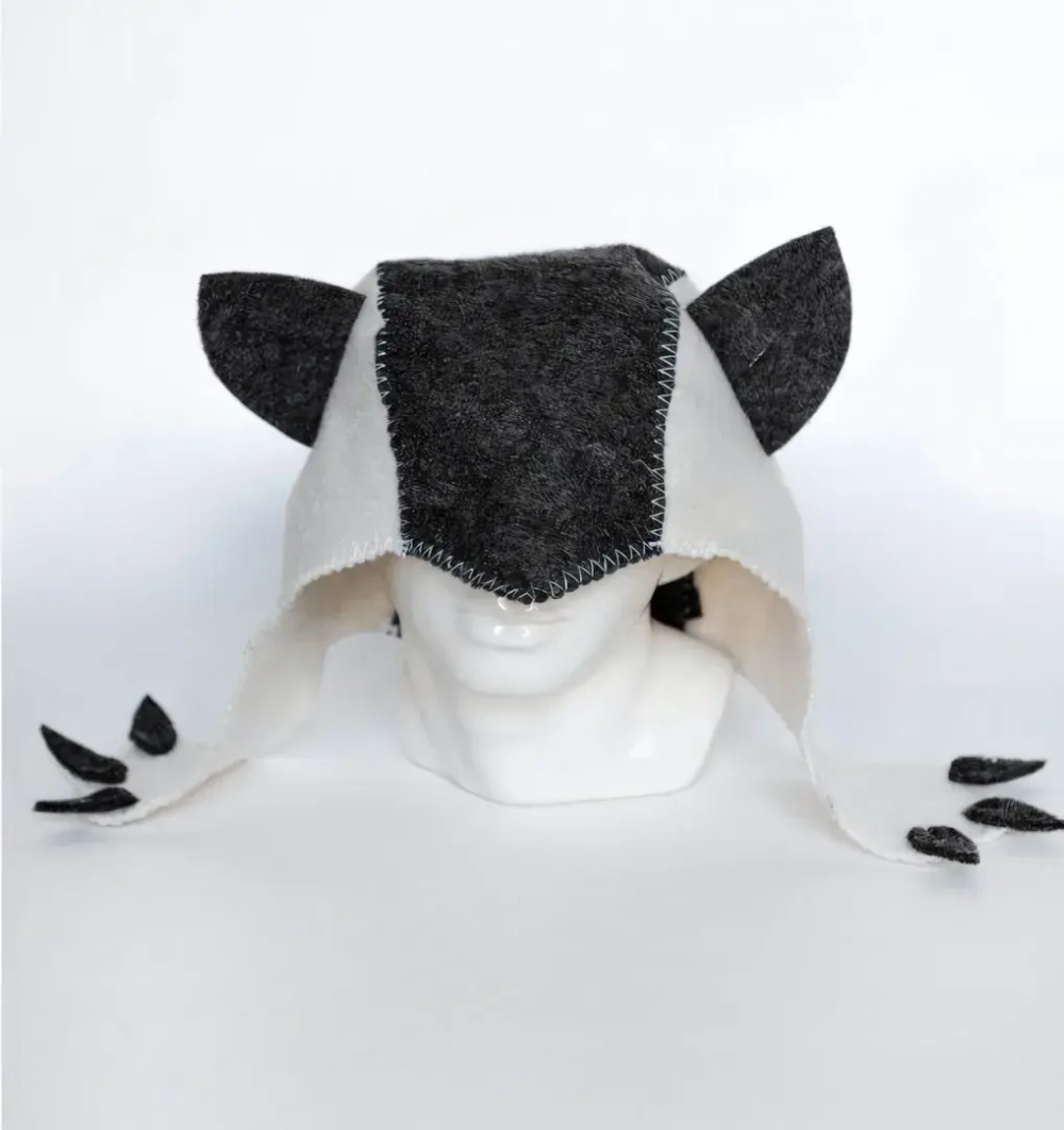 Шапка банная классическая «Кошка», цвет комбинированный, (без упаковки)