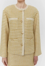 Жакет твидовый, золотой