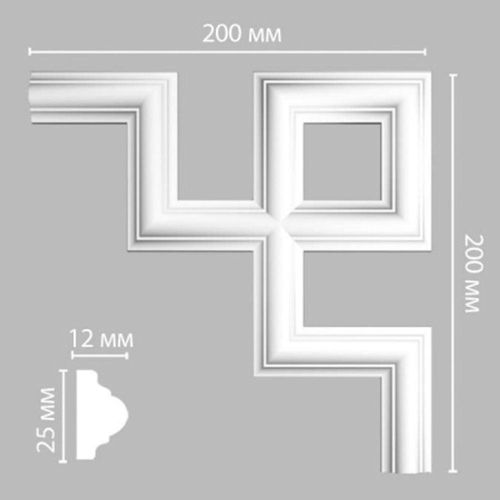 Угол Decomaster 97012-4 200х200х12мм