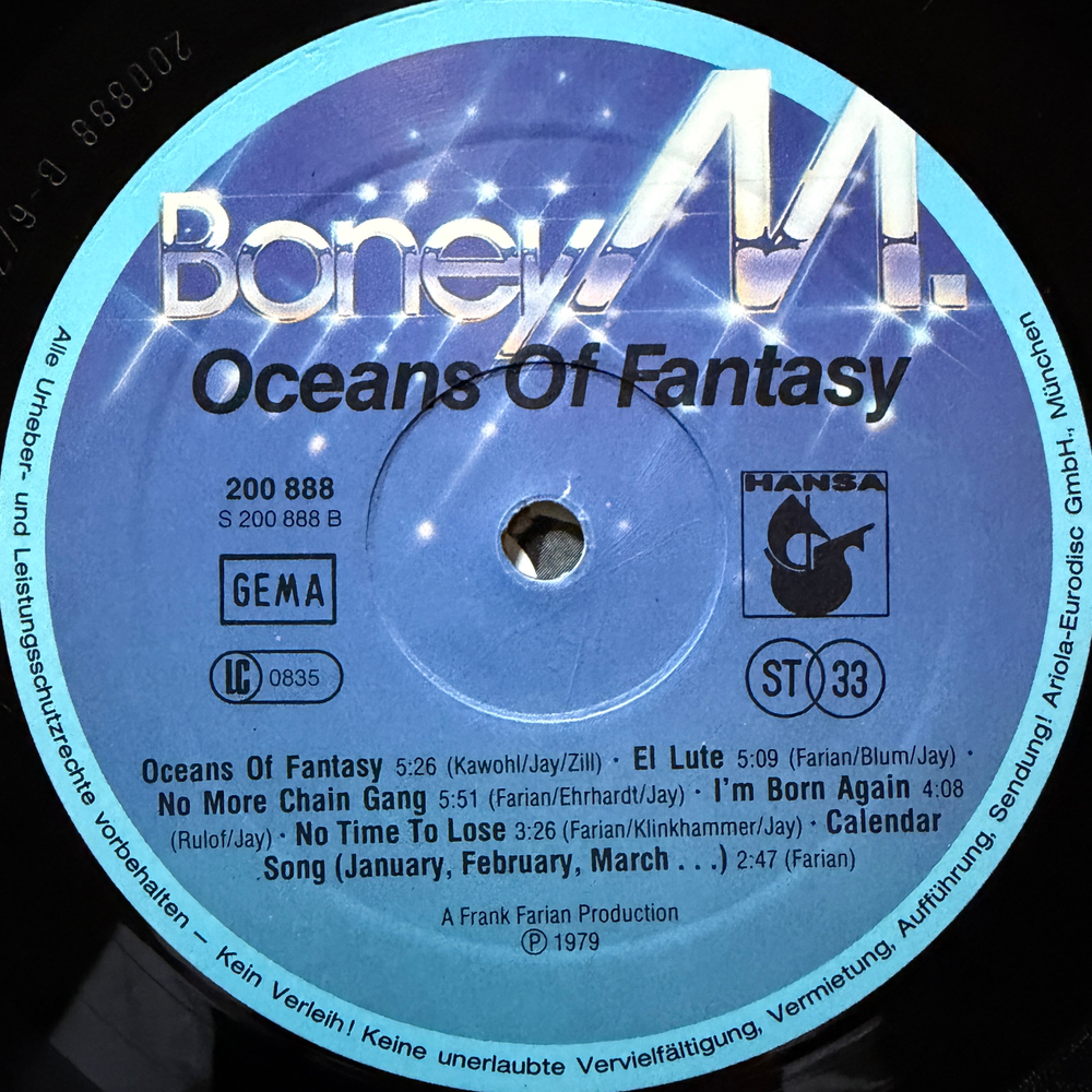 Boney M. ‎– Oceans Of Fantasy (Германия 1979г.)