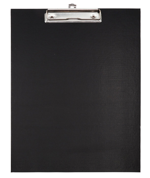 Планшет А4 Workmate, картон/бумвинил, с зажимом, черный