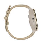 Спортивные часы Garmin Venu 3S, 41 мм, «французский серый» кожаный ремешок, «французский серый» силиконовый ремешок Безель из нержавеющей стали золотистого цвета, корпус цвета «французский серый», AMOLED-дисплей со стеклом Gorilla Glass. Ремешок с классич